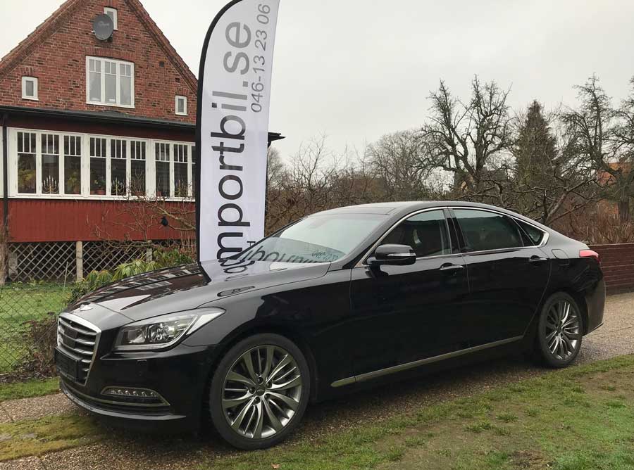 Tysklandimport av en Hyundai Genesis 2015, V6 315Hk