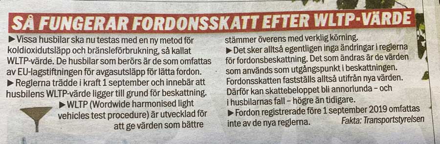 Bild på en text om hur fordonskatt fungerar. Skatt på bilar