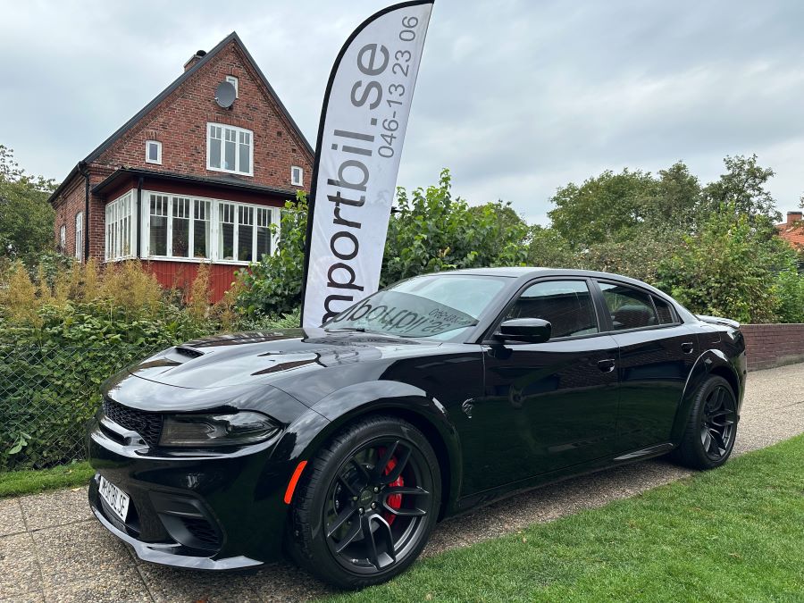 Dodge Charger Hellcat Widebody Last Call 727 hk TYskimport av en Dodge Charger Hellcat Widebody Last Call 727 hk